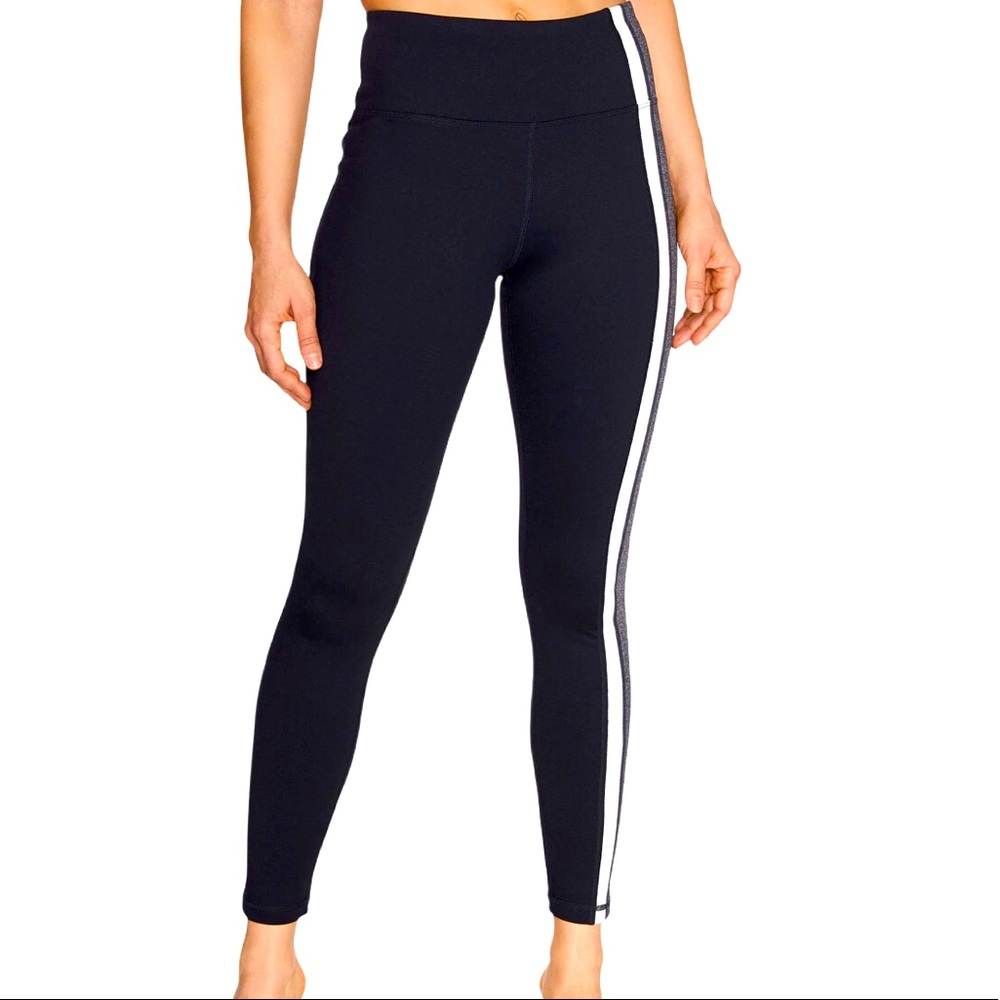 Betsey Johnson’s Side Stripes High Rise Leggings